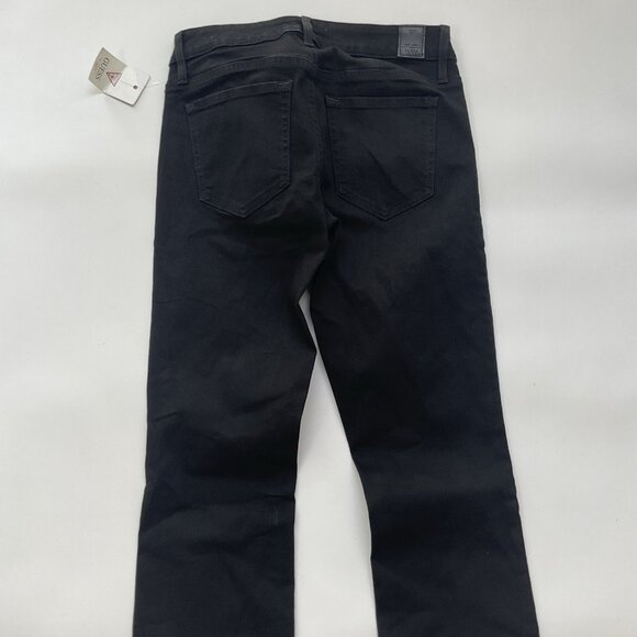 Guess Women’s Mid Rise Boot Cut Jeans In Black Denim Size 27 - Picture 8 of 10